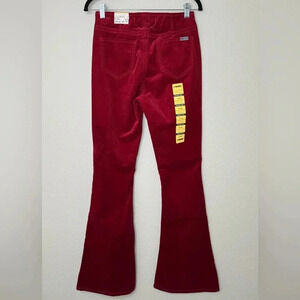 Rock‎ & Roll Corduroy Flare Pants Elastic Waist Western Retro 70’s  Burgundy Red